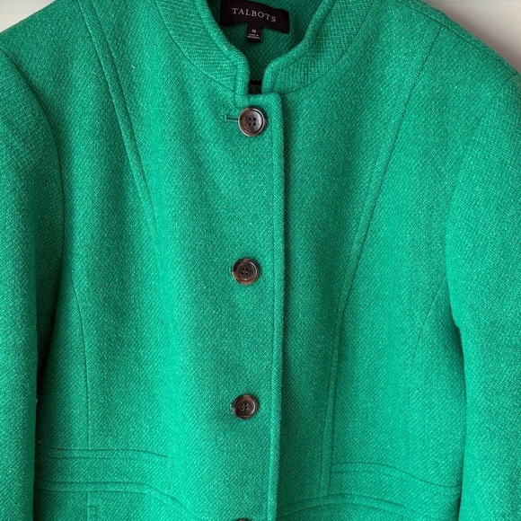 NWOT Talbots Vibrant Green Lined Jacket SZ 16 Never Worn. Beautiful color! - Picture 5 of 13